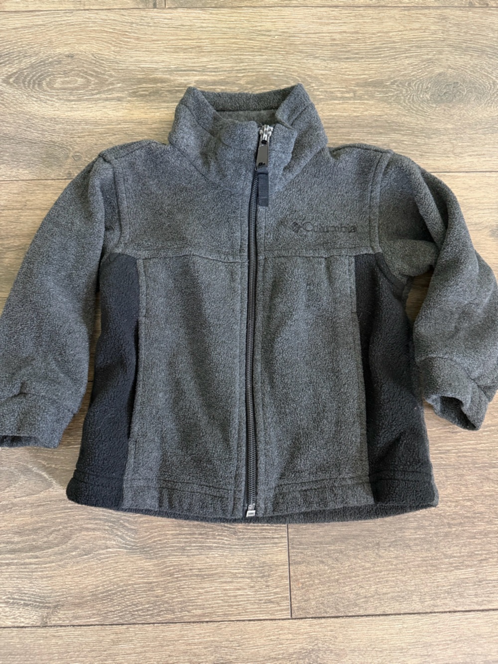 Sz 2t Columbia Full-Zip Fleece Jacket - Dark Gray/Black